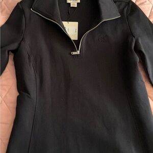 Calvin Klein Black Half-Zip Pullover with CK Logo
